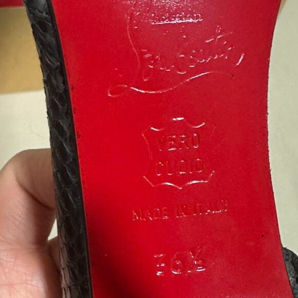 Christian Louboutin Pumps Heel Leather Black - Picture 6 of 8